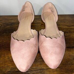 LC Lauren Conrad Blush Scalloped Flats